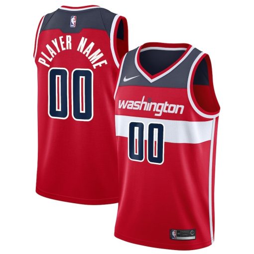 Nike Washington Wizards #00 2020/21 Swingman Custom Jersey - Icon Edition - Red - Image 2