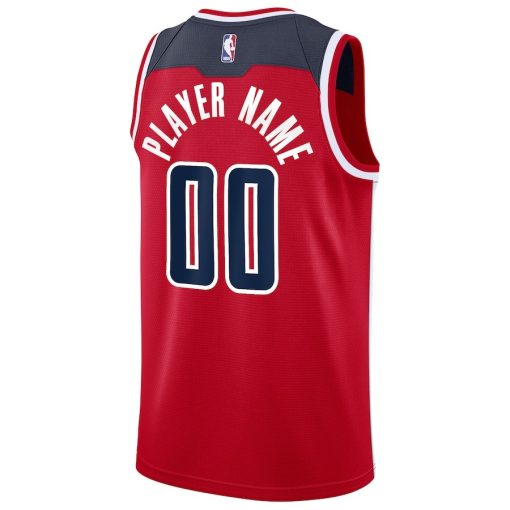 Nike Washington Wizards #00 2020/21 Swingman Custom Jersey - Icon Edition - Red - Image 3