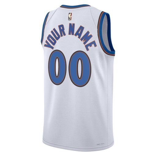 Nike Washington Wizards #00 Unisex 2022/23 Custom Swingman Jersey - Classic Edition - White - Image 2