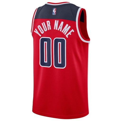 Nike Washington Wizards #00 Unisex Swingman Custom Jersey Red - Icon Edition - Image 2