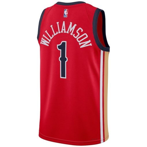 Jordan New Orleans Pelicans #1 Zion Williamson Unisex Swingman Jersey - Statement Edition - Red - Image 2