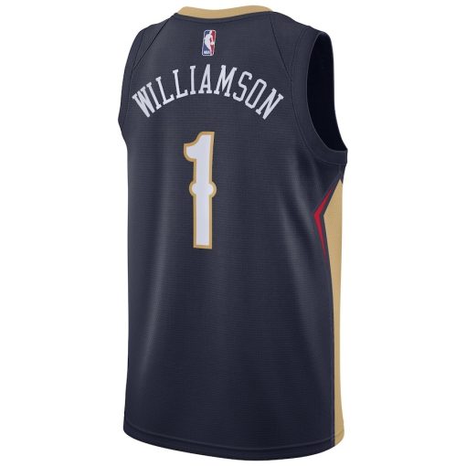 Nike New Orleans Pelicans #1 Zion Williamson 2019 NBA Draft First Round Pick Swingman Jersey Navy - Icon Edition - Image 2
