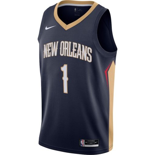 Nike New Orleans Pelicans #1 Zion Williamson Swingman Jersey - Navy - Icon Edition