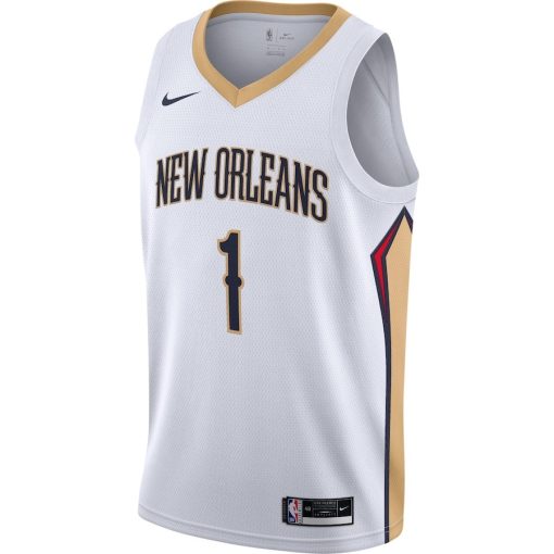 Nike New Orleans Pelicans #1 Zion Williamson Swingman Jersey - White - Association Edition