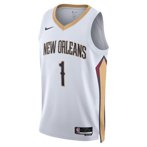 Nike New Orleans Pelicans #1 Zion Williamson Unisex Swingman Jersey - Association Edition - White