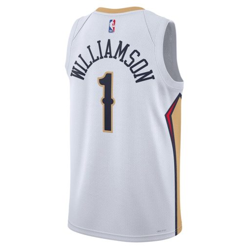 Nike New Orleans Pelicans #1 Zion Williamson Unisex Swingman Jersey - Association Edition - White - Image 2