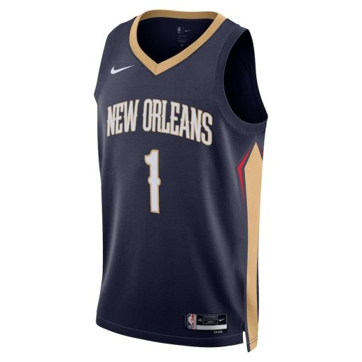 Nike New Orleans Pelicans #1 Zion Williamson Unisex Swingman Jersey - Icon Edition - Navy